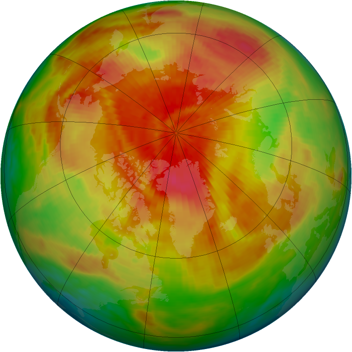 Arctic ozone map for 07 April 1983